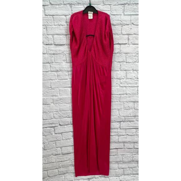 Vintage Donna Richard V Empire Waist Nightgown House Dress Magenta Pink Size S - Picture 1 of 7